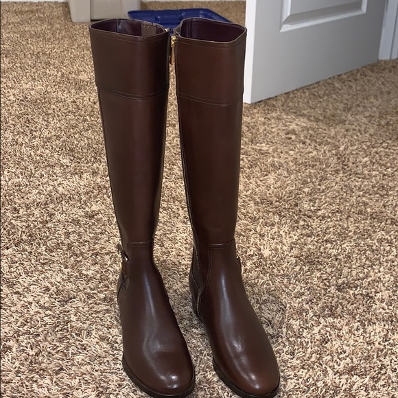 michael kors leather riding boots - Picture 3 of 8
